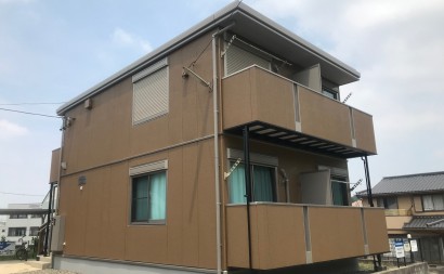 西三河愛知県岡崎市西尾市アパート外壁屋根シリコン塗装色褪せクラック施工後