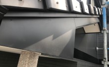 愛知県西三河西尾市外壁塗装超低汚染遮熱シリコン塗装施工後破風箱包み部