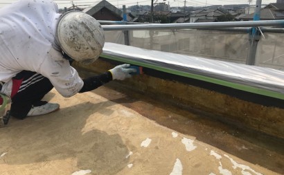 愛知県西三河東三河碧南市外壁塗装工事ウレタン防水工事通気緩衝工法雨漏りシーリング工事