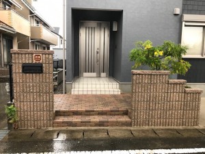 西三河擁壁汚れ落とし洗浄