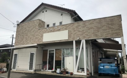 愛知県西三河東三河西尾市外壁塗装工事アステック超低汚染遮熱シリコン塗装ペールビスケット付帯部4Ｆフッ素塗装ベランダ床防水工事水性FRP保護仕上げお家メンテナンス色褪せ汚れひび割れシーリング割れ施工前