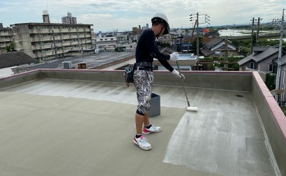 西尾市、屋上、ウレタン防水