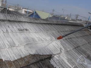 セメント瓦　バイオ洗浄