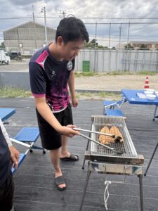 焼き中